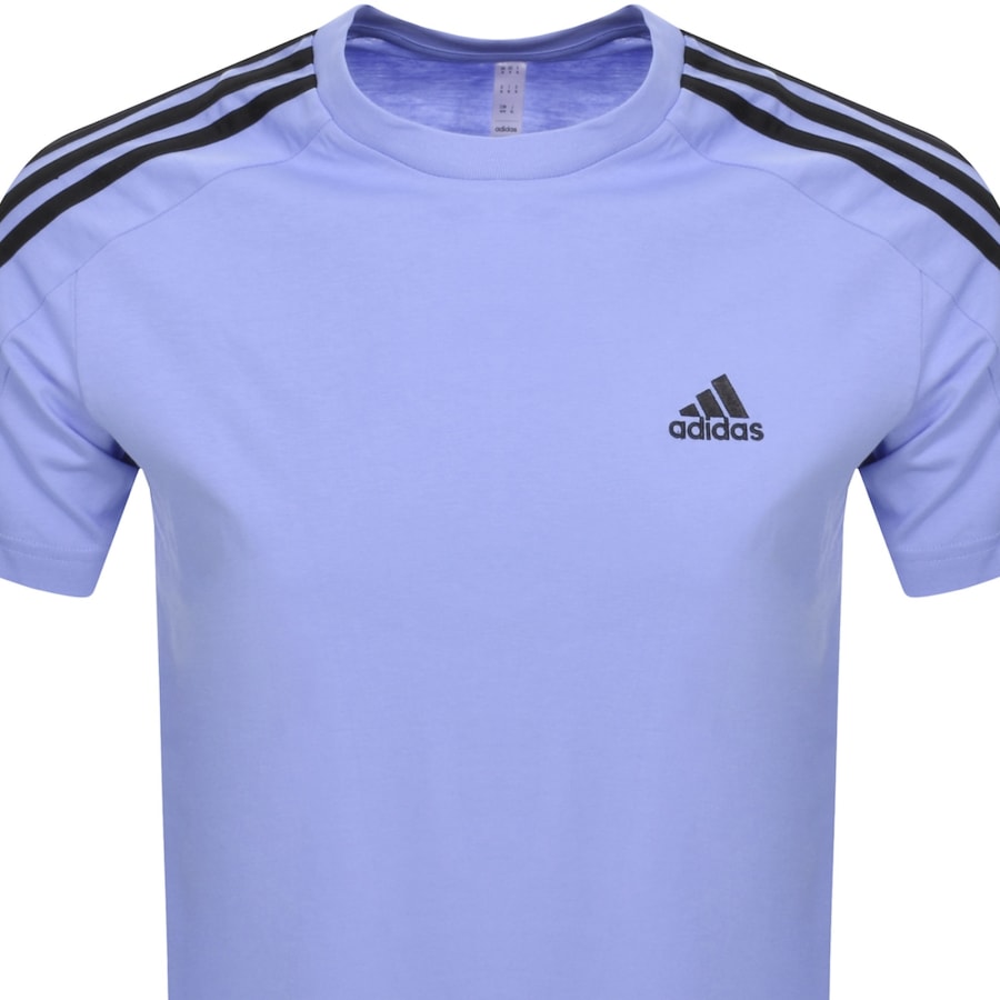 Adidas original three stripe t shirt sales